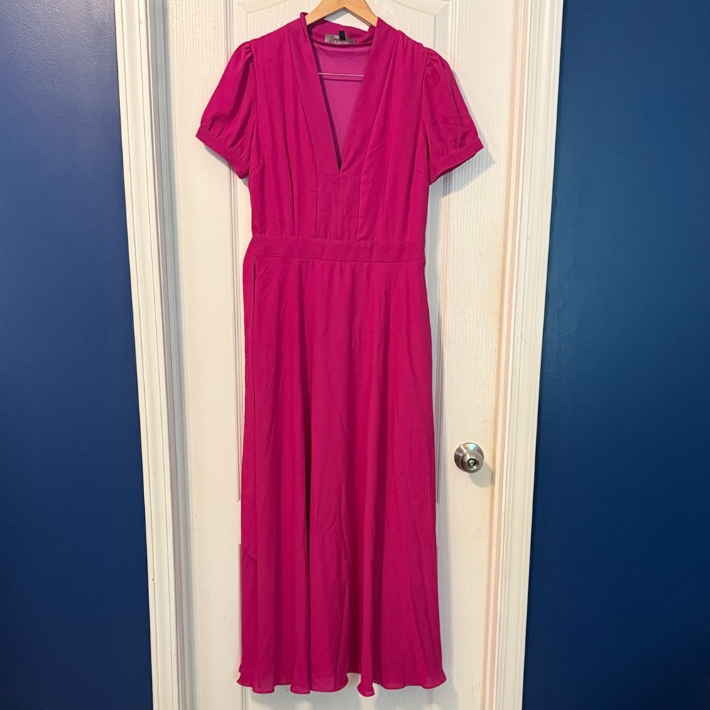 Lulu's Vibrant Pink Maxi Dress